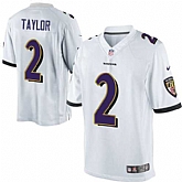 Nike Men & Women & Youth Ravens #2 Taylor White Team Color Game Jersey,baseball caps,new era cap wholesale,wholesale hats